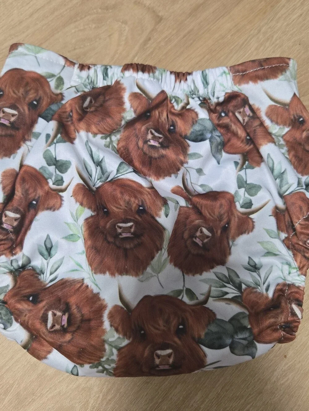 Two little hands co Lola cow print one size pocket cloth diaper
